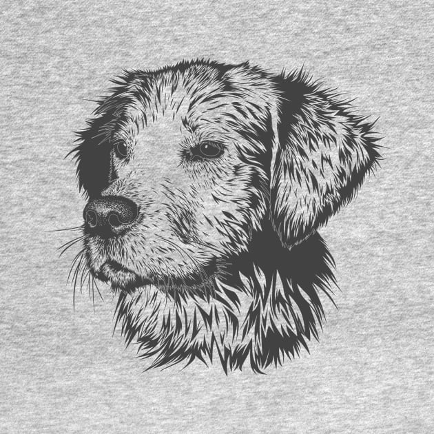 Puppy Pencil Drawing by PatrioTEEism